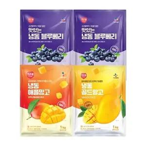 [CJ프레시웨이]CJ프레시웨이 이츠웰 냉동블루베리1Kg x 2개+애플망고1Kg+골드망고1kg