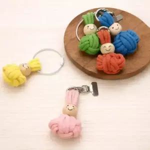 (단품) 온모아 양말목공예 미니 걱정인형 행복인형 키링 DIY 키트