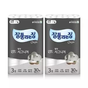 잘풀리는집 3겹 명작시그니처, 27m, 30롤, 2개