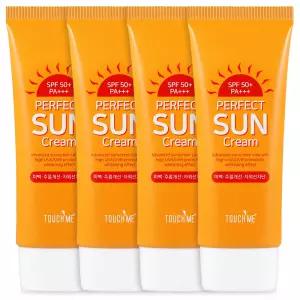 터치미 퍼펙트 선크림 60ml 4개 SPF50+ PA++++ 자외선차단제 메이크업베이스