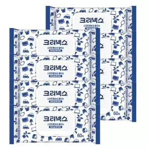 크리넥스 소프트 엠보싱 물티슈 60매 x 8팩