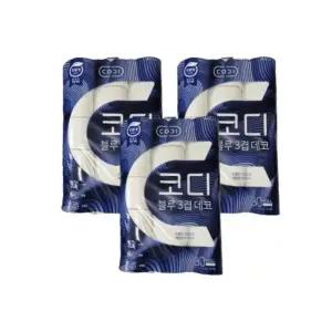 코디 롤 휴지 블루 3겹 데코 화장지 27m 30롤 3팩