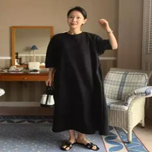 MADE 더블텐션 벌룬 플레어 롱원피스 (2 color)