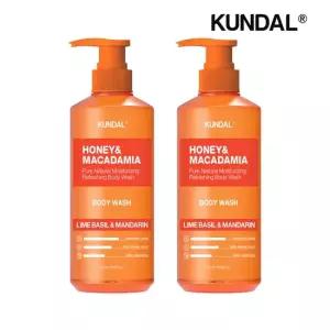 쿤달 허니 앤 마카다미아 퓨어 바디워시 라임바질앤만다린 500ml x2개