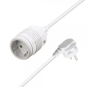 현대일렉트릭 1구 16A 연장코드 멀티탭 화이트 (0.5m) HDCB-305W