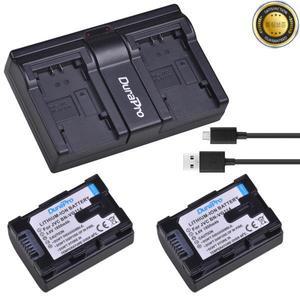 DuraPro 1800mAH BN VG114 배터리 + JVC 듀얼 USB 충전기
