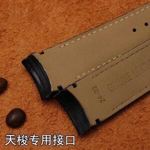 송아지 가죽 호환 암소 시계 밴드 벨트 Tissot T035 스트랩 팔찌 나비 버클 교체 22mm