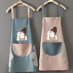요리용 주방 부착 북유럽 앞치마 드로잉 손수건 여성 신혼부부