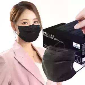 퓨랩 숨쉬기편한 덴탈형 KF94 마스크 블랙 국내생산100매입