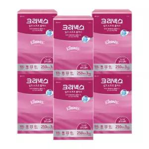 실크소프트 플러스 각티슈 250매 3입,6개 (총18개)