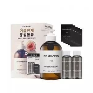 JUST AS I AM [100시간 뿌리볼륨] IAM 인텐시브 스칼프 케어 샴푸 N1 480ml +100ml 기획 (+헤어마스크 5일