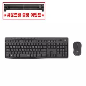 사운드바증정 로지텍 M295+K295 무소음 무선 키보드 마우스 세트 한글 블랙