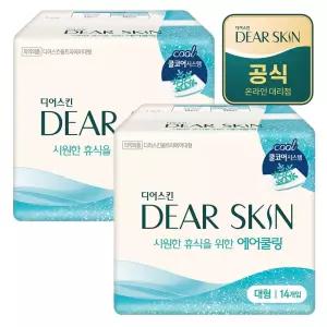 깨끗한나라 디어스킨 에어쿨링 대형 14개입x2팩