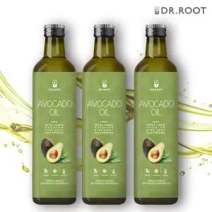 닥터루트 엑스트라버진 아보카도 오일 500ml 3병 HASS 품종 저온압착