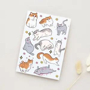고양이 감성 다꾸스티커 타투스티커 애교냥의 하루 일상 스티커타투 판박이스티커 타투도안 문신스티커