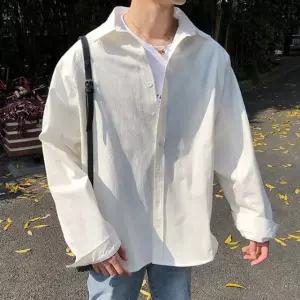 남성 와이셔츠 흰남방 남자흰색셔츠 단체셔츠 루즈핏