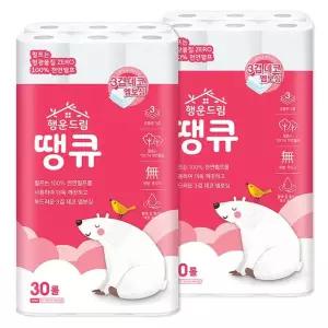 행운드림 땡큐 3겹 14m 30롤 2팩 두루마리 화장실 화장지
