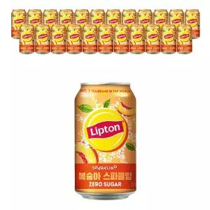 립톤 제로 복숭아 스파클링 캔 355ml, 24입, 1개