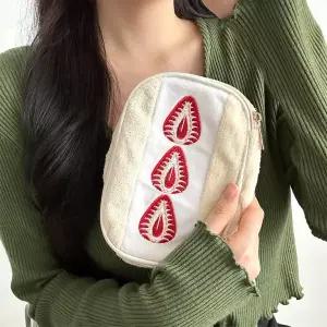 디아브 딸기 샌드위치 파우치 귀여운 디저트 화장품 파우치 가방 수납 필통