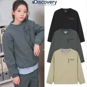 디스커버리키즈 DKTR3B051 키즈 프레시벤트 우븐 트레이닝 가슴포켓 맨투맨