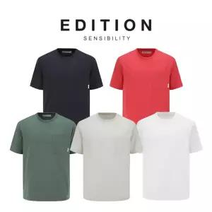 [롯데백화점]에디션 SS 남자반팔니트 포켓 라운드 반팔 티셔츠 5종 1택 NEF2TR1922 DR4488