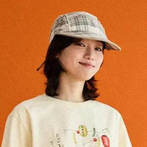 [DOD][디오디 공식]체키 시어서커 와이드 캡(BEIGE PATTERN)