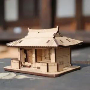 건축 모형 만들기 한옥 나무 조립 기와집 DIY 건물 0409