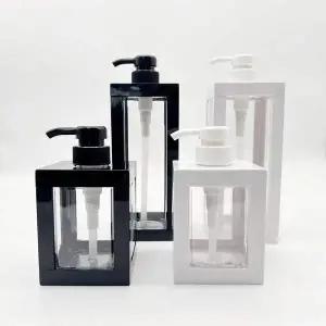 사각 모던스타일 리필 디스펜서 용기 500ml 1000ml 블랙 바디워시 샴푸