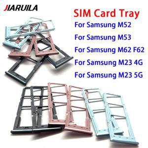 삼성 M54 M22 M21 M23 M52 M53 M62 4G 5G 듀얼 마이크로 SIM 카드 슬롯 트레이 홀더 SD 리더 부품용