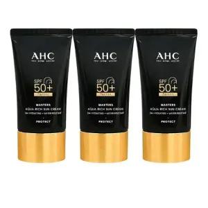 AHC [점보용량] 마스터즈 아쿠아 리치 선크림 60ml 3개