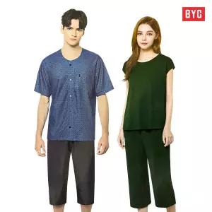 [하프클럽/BYC]BYC 쿨피아 남녀 인견 홈웨어 상하세트 / 시원한 착용감의 이지웨어