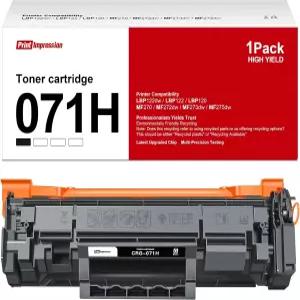캐논 이미지 클래스 LBP122dw MF270 프린터용 071H CRG071H 대용량 토너 카트리지 교체 블랙 1팩