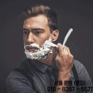 남성용 수동 면도기 이발소 클래식 스테인레스 스틸 1개 포함) 살롱 용품