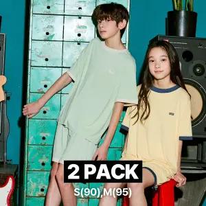 마밤 MSMV 2PACK 알뜰팩 접촉냉감 박스로고 빅사이즈 주니어 잠옷 링거 5부 내의 세트