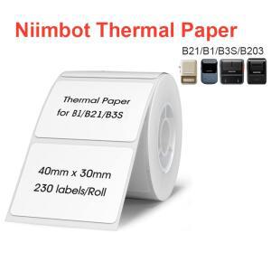 Niimbot 라벨 백지 스티커 B1 B21 B203 라벨 메이커 테이프, NIIMBOT 라벨러용, 더 큰 크기, 40*30mm, 50 *