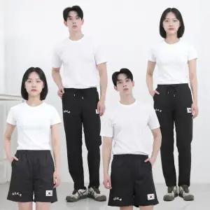 남녀공용 로카 반바지 긴바지 트레이닝 팬츠 아미 단체 육군 기능성 쿨링 ROKA 유니폼 체육대회 냉감 밴딩 주머니 츄리닝