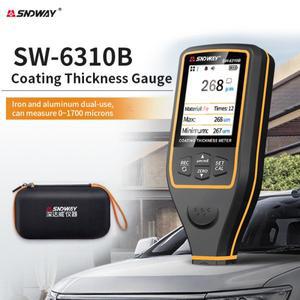 자동차 용 SNDWAY 코팅 두께 게이지 SW-6310A 0.1um/0-1700 FE/NFE 페인트 필름 측정기 마이크로 미터 도구