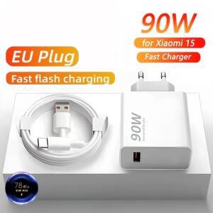90W 6A 터보 고속 충전기 USB 타입 C 케이블 샤오미호환 11 12 라이트 13T 14 울트라 레드미 노트 15프로
