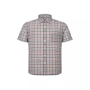 닥스셔츠 DAKSSHIRTS 울혼방 미디움체크 캐주얼 반팔셔츠