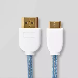 HDMI 케이블 HDMI TO HDMI(Mini) 케이블 투명 청색