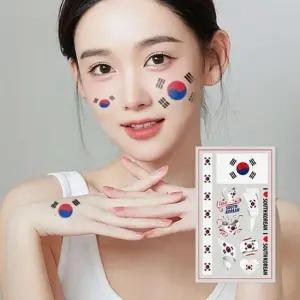 태극기문신스티커 태극마크 레터링 물타투 태극기 타투 스티커 M12822