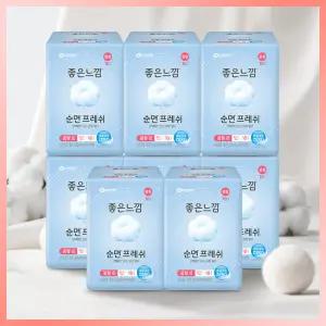 좋은느낌 순면프레쉬 생리대 8팩 번들 2종 택1 (중형/대형)