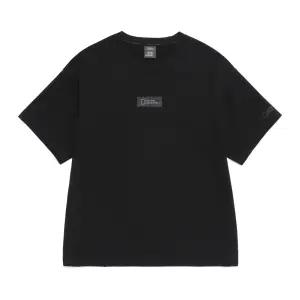 N262MTS570 [NRN] 네이쳐 냉감 로고 세미오버핏 반팔 티셔츠 BLACK