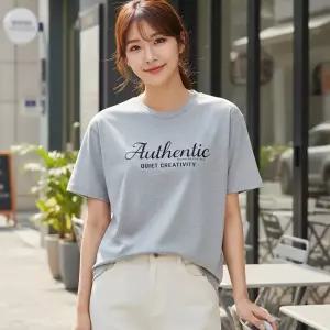 어센틱 반팔티 20수면 쿨론티 티셔츠 자체제작 S~3XL 빅사이즈 남녀공용 여성 여자 여름티 데일리 반팔 학생 단체티 기능성