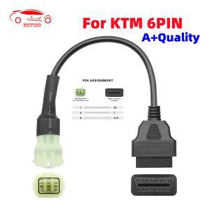 KTM obd2 커넥터 용 ktm 6 핀-16 핀 어댑터 오토바이 motobike 진단 도구 moto 2 연장 케이블