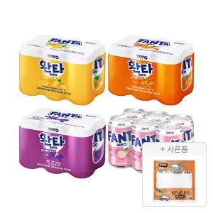 환타 제로 파인 350ml+제로 오렌지 350ml+제로 포도 350ml+제로 상큼피치 350ml 각 6개 (총 24개)+증정(조앤프렌즈 메모지, 1개)