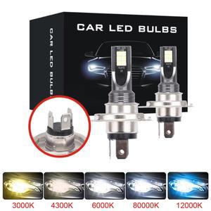 2Pcs H4 H7 LED 안개 램프 H11 H8 H9 자동차 전구 9005 HB3 바이크 오토바이 헤드 라이트 운전 12V 24V