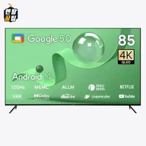 더함 스마트 구글 5.0 OS 안드로이드 14 QLED TV 85인치