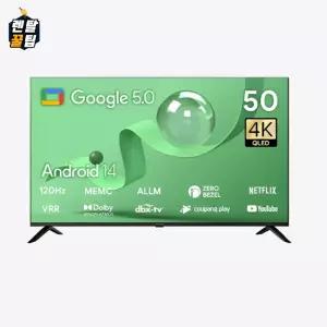 더함 스마트 구글 5.0 OS 안드로이드 14 QLED TV 50인치