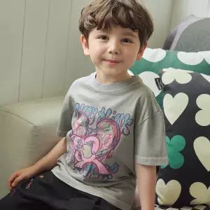 KIDS 매드 홉피 피그먼트 반팔티 고스트그레이